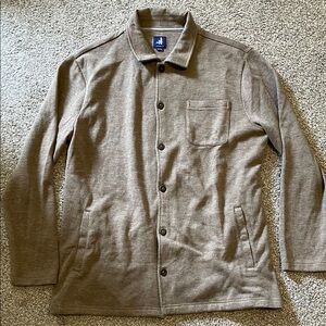 johnnie-O Brown Lightweight Shirt Jacket with Classic Design
